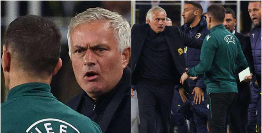 Mourinho desatado: reclamó un penal y lo expulsaron contra el United