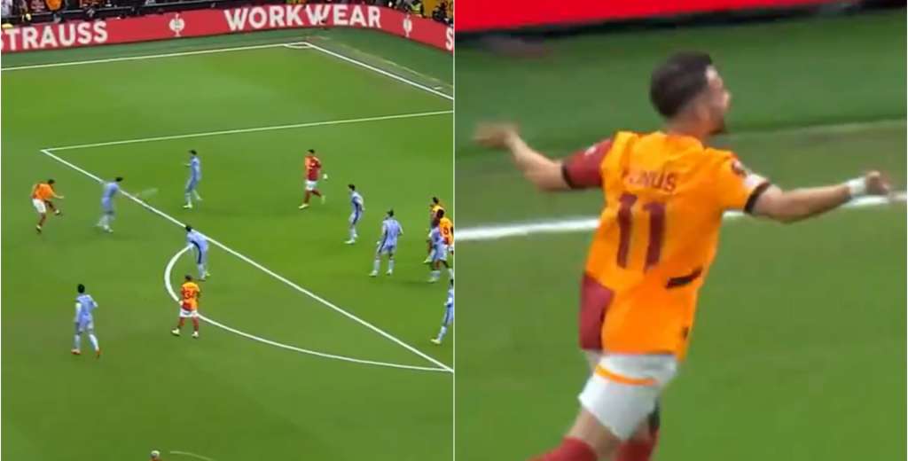 Hipnotico, para verlo cien veces: Golazo de Akgun para el 1-0 del Galatasaray