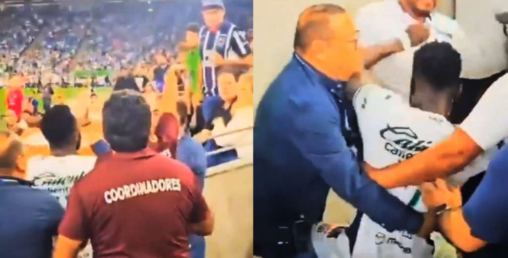 Lo expulsaron y provocó un escándalo: Mendoza, de León, agredió a hinchas de Rayados