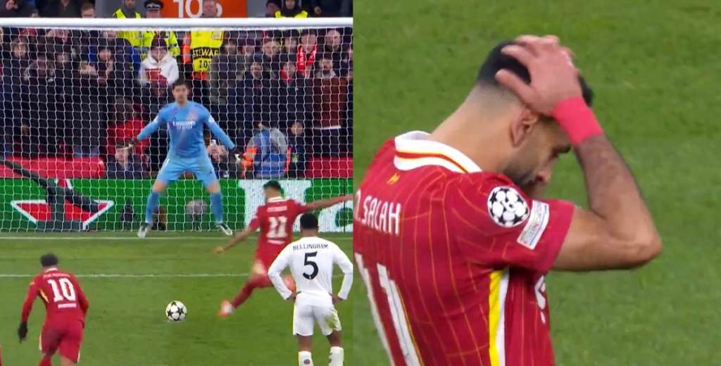 Esto no pasa nunca: el penal que erró Moh Salah contra el Real Madrid