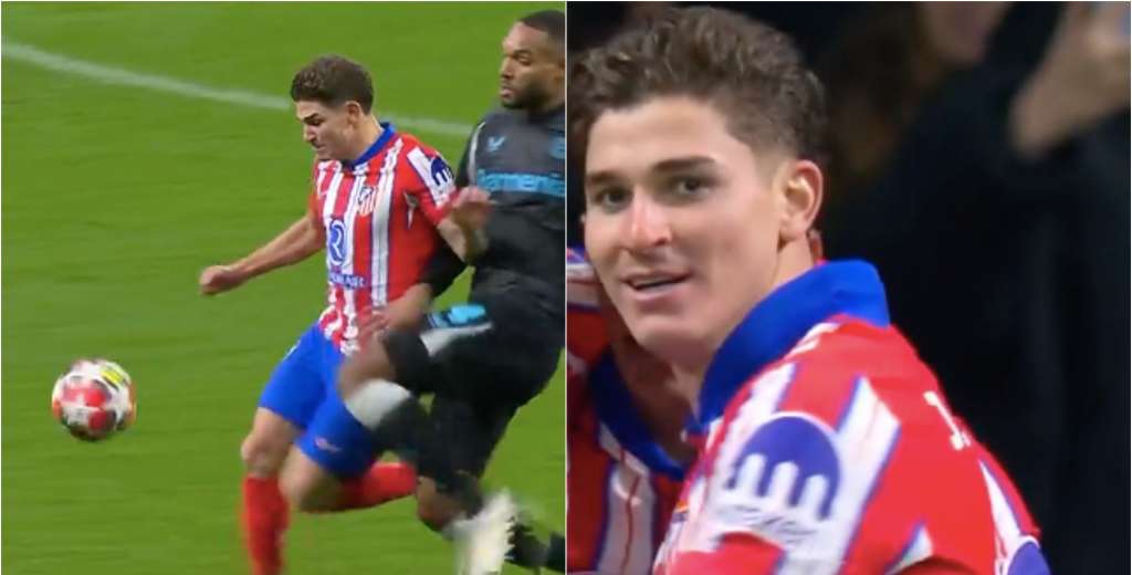 Julián es una bestia: lo pasó por arriba a Jonathan Tah y marcó un golazo