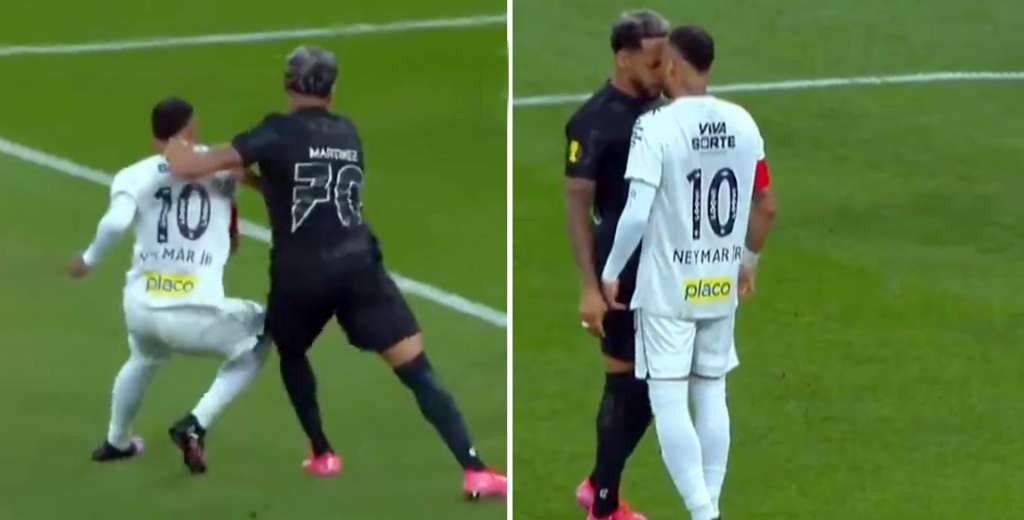 Tremendo: le fue con todo a Neymar y casi se van a las manos
