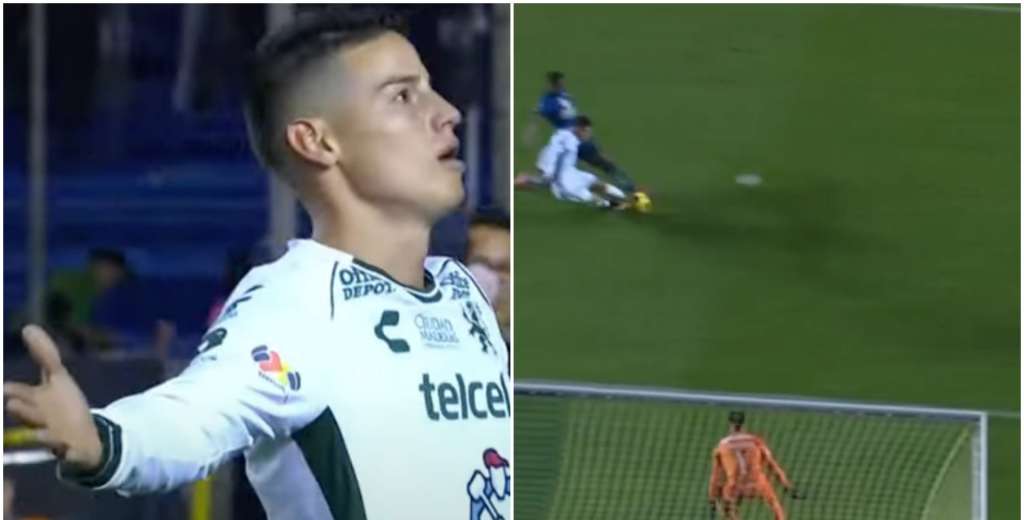 Para esto lo fichó León: James se tropezó pero le marcó al América