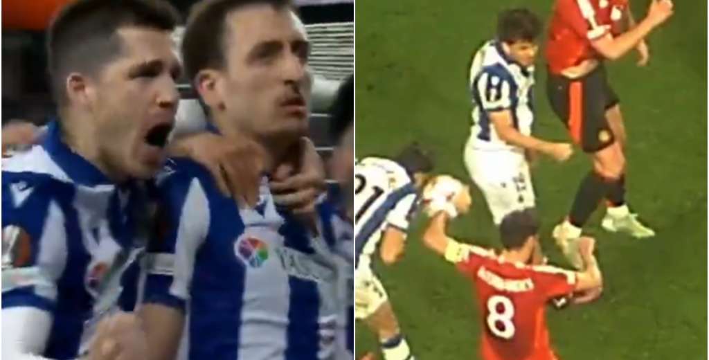 Amorim no lo puede creer: la insólita mano de Fernandes y el gol de Real Sociedad