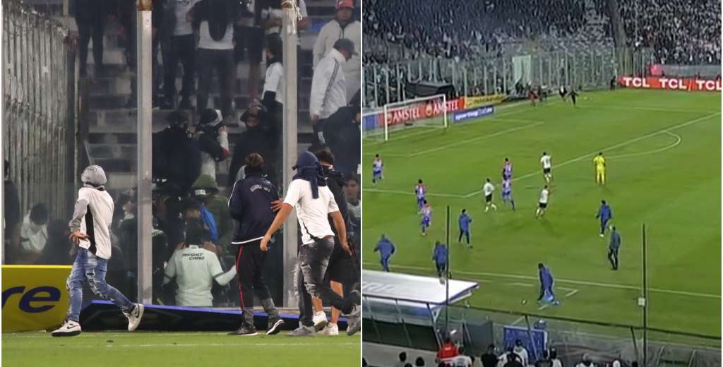 Escándalo: hinchas de Colo Colo invaden el campo y Fortaleza huye al vestuario