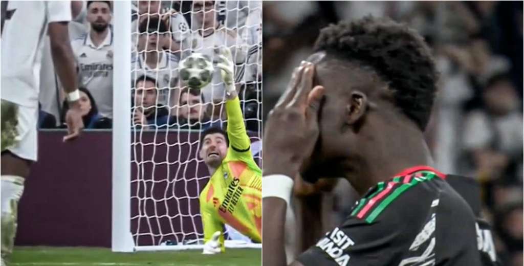 Lo de Saka es penoso: le quiso picar el penal a Courtois y quedó humillado