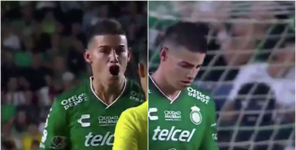 James incontrolable: dos amarillas en cinco segundos y otra imagen penosa