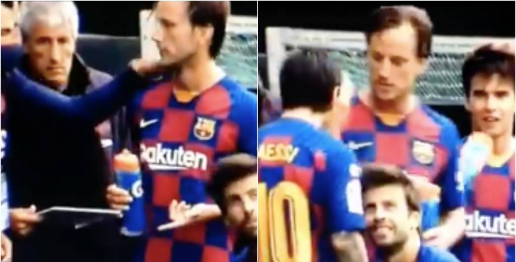 Barcelona y otro escándalo: la reacción de Rakitic en la cara de Setién