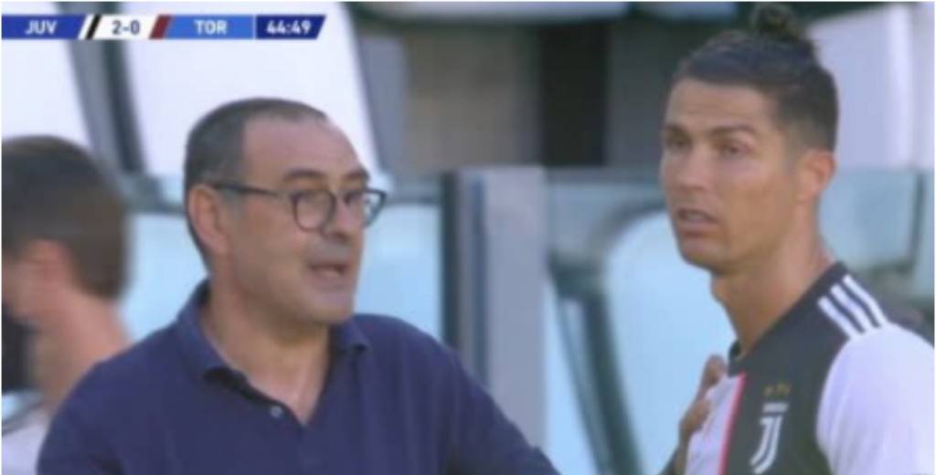 La tremenda reacción de Cristiano al recibir una indicación de Sarri...