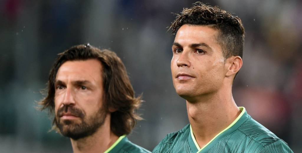 El palazo de Pirlo a Cristiano Ronaldo por los tiros libres...