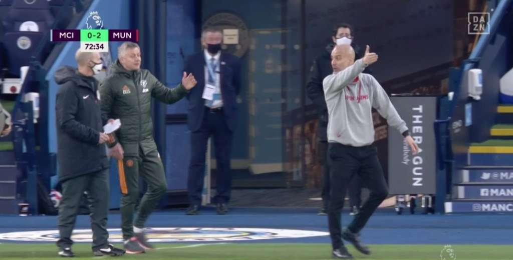 Guardiola se enojó con Solskjaer y se dijeron de todo 