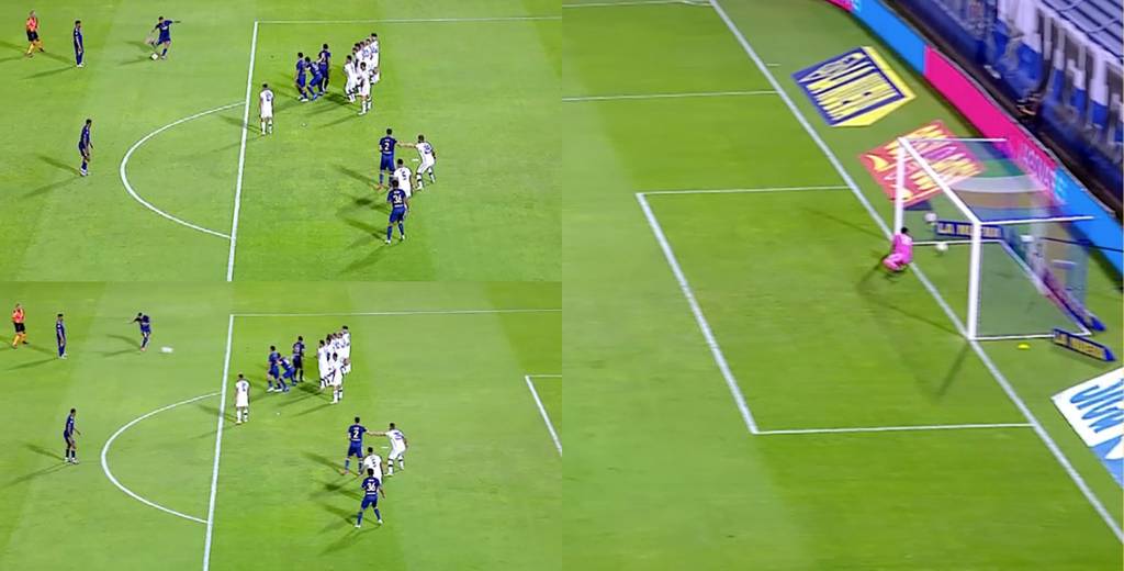 A lo Ronaldinho: el golazo de tiro libre que clavó Cardona