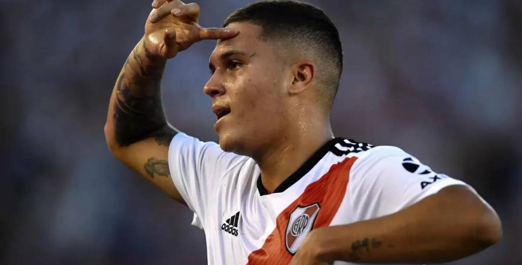 Hinchas de River indignados por la última foto de Juanfer Quintero