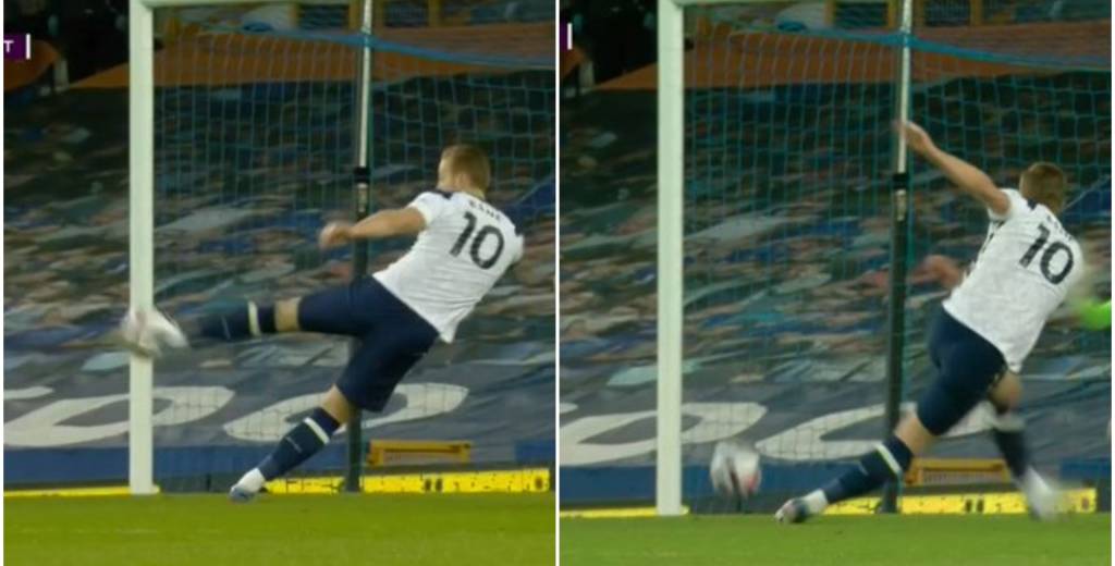 Si le das un metro, pasa esto: el golazo de Harry Kane al Everton