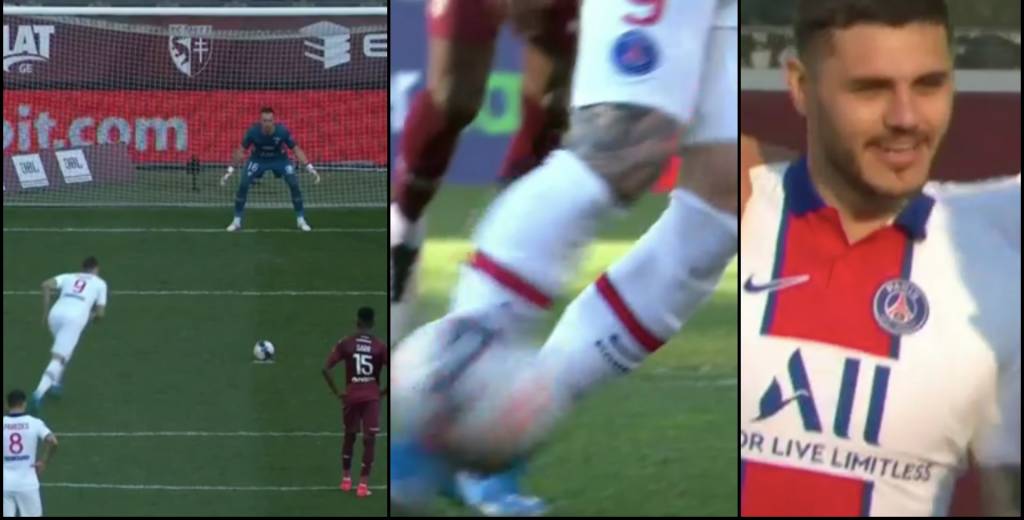 Icardi humilló al arquero del Metz: hizo la Panenka del año