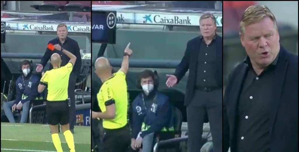 Koeman explotó, insultó a todos y se fue expulsado...