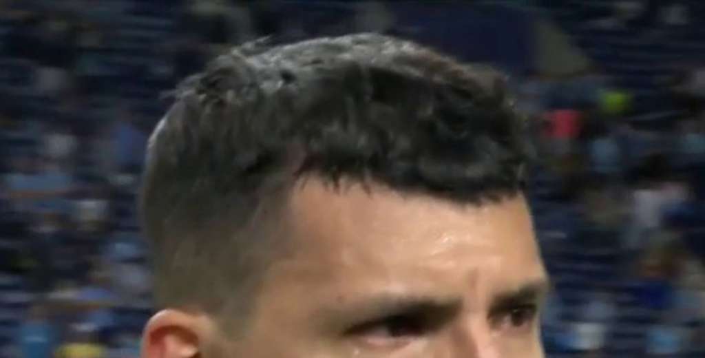 Kun Agüero y la imagen más dura: el llanto tras perder la final