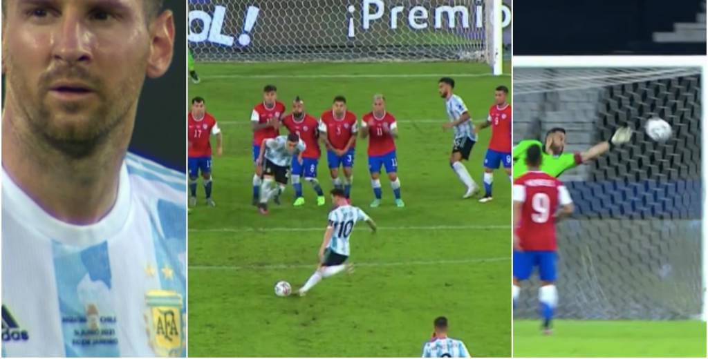 Messi está loco: el golazo de tiro libre que le metió a Chile