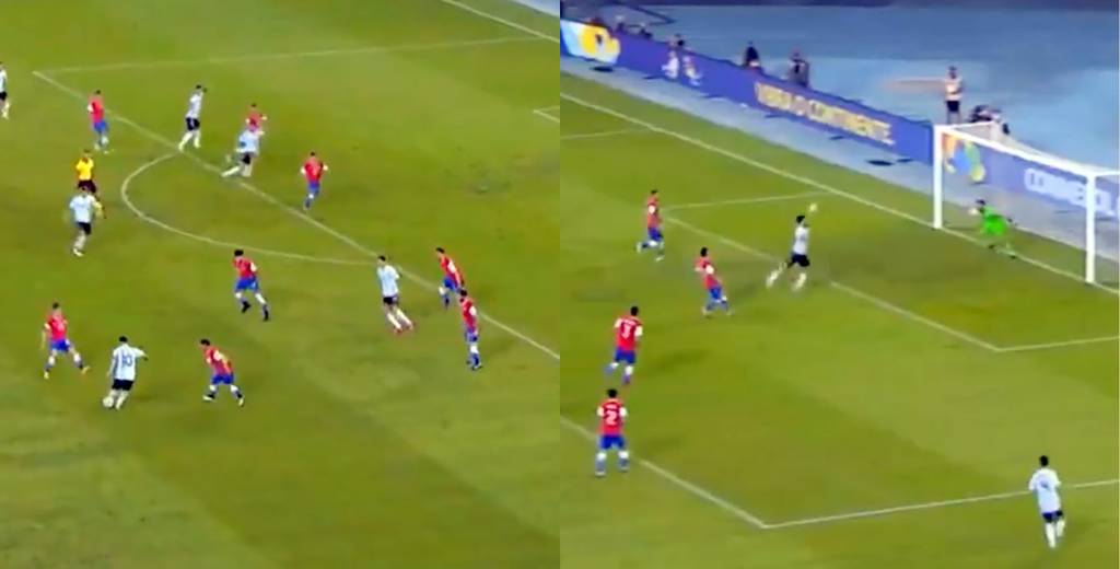 El pase fantástico de Messi a Nico González