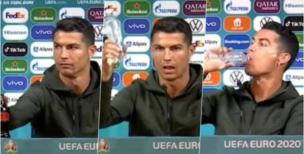 Cristiano en llamas: la sanción por sacar las botellas de Coca Cola