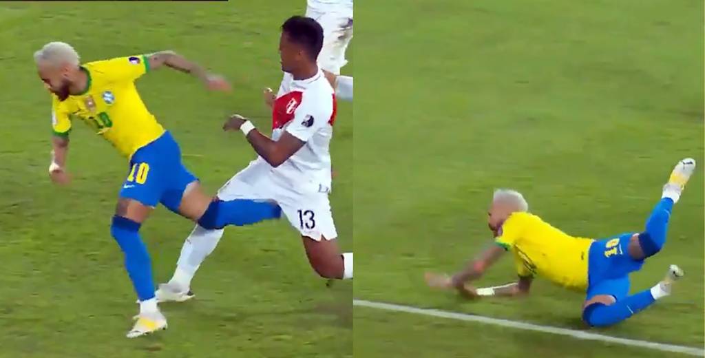 Neymar quiso sacar ventaja inventando un penal