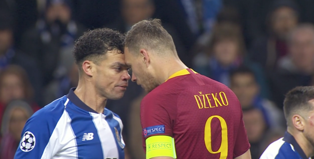 Pepe y Dzeko se enfrentaron cara a cara y casi van a los golpes