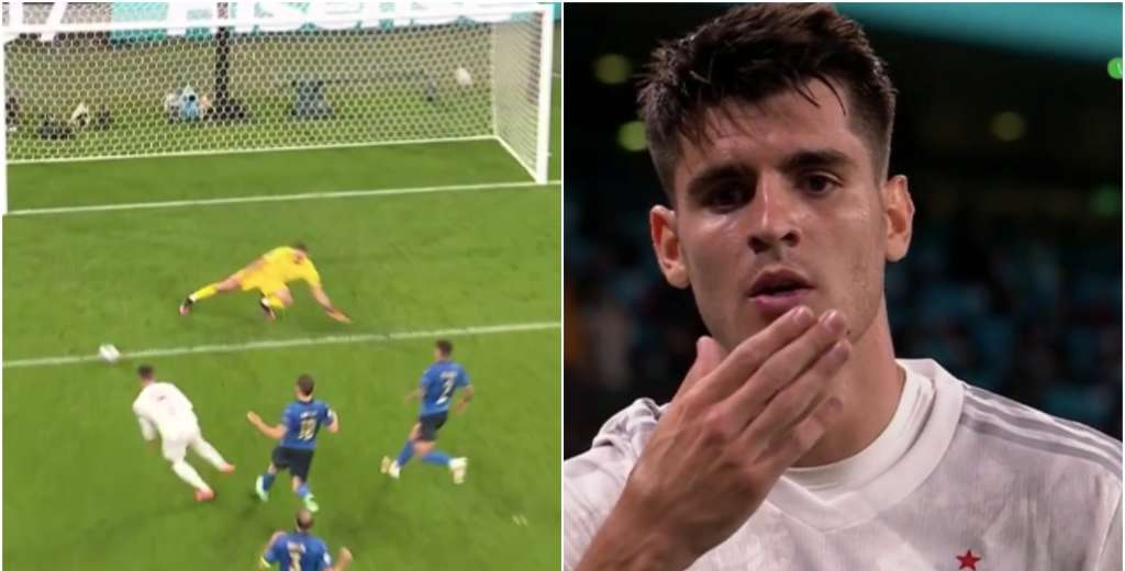 Morata es sangre fría: quedó solo y metió un gol notable