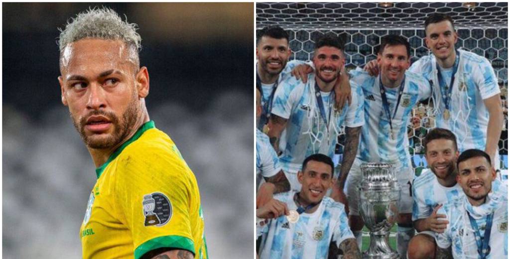 La foto de Paredes con el comentario de Messi y el "insulto" de Neymar