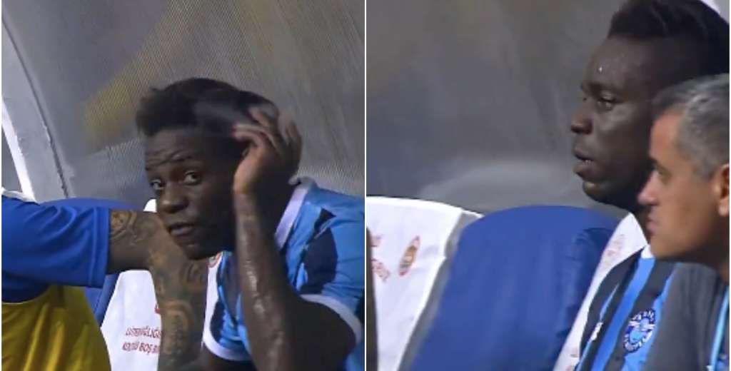 Balotelli fuera de control: su técnico lo sacó y él explotó en el banco