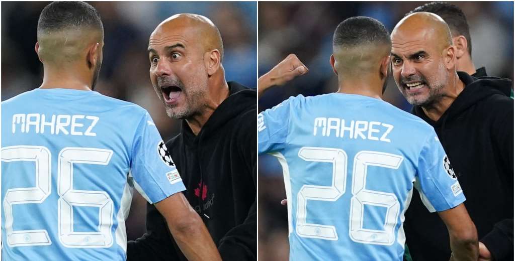 El peor enojo de su carrera: Guardiola le gritó de todo a Mahrez