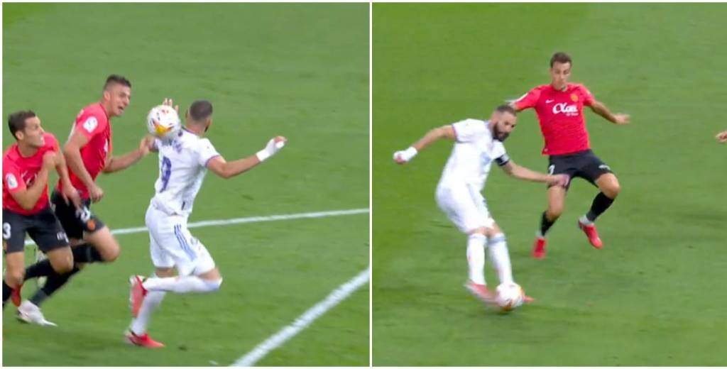 ¿Qué es esto? Benzema la para de espaldas y golazo al Mallorca