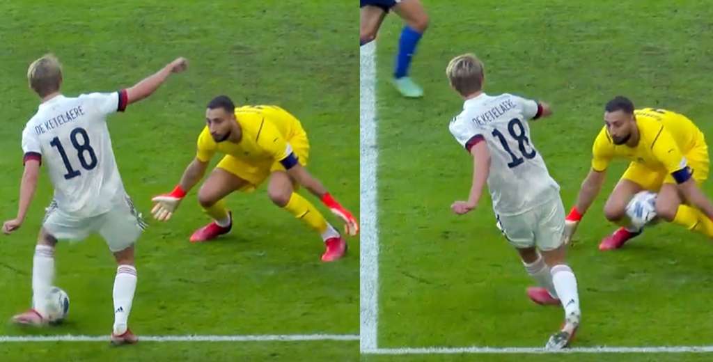 El golazo de De Ketelaere con caño para Bélgica a Italia