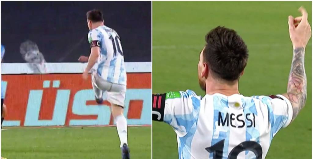 Messi hace golazos hasta cuando no quiere: le pegó con el exterior