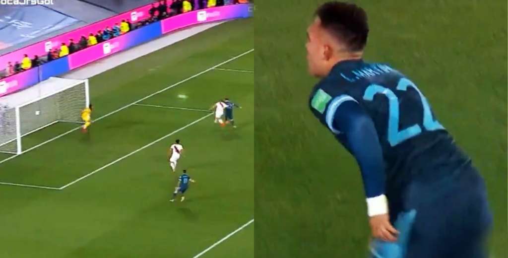 Lautaro Martínez fusiló de cabeza  Perú con este golazo