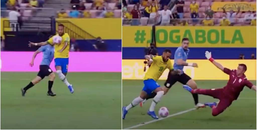 Neymar es un genio total: lo desparramó a Muslera y golazo a Uruguay