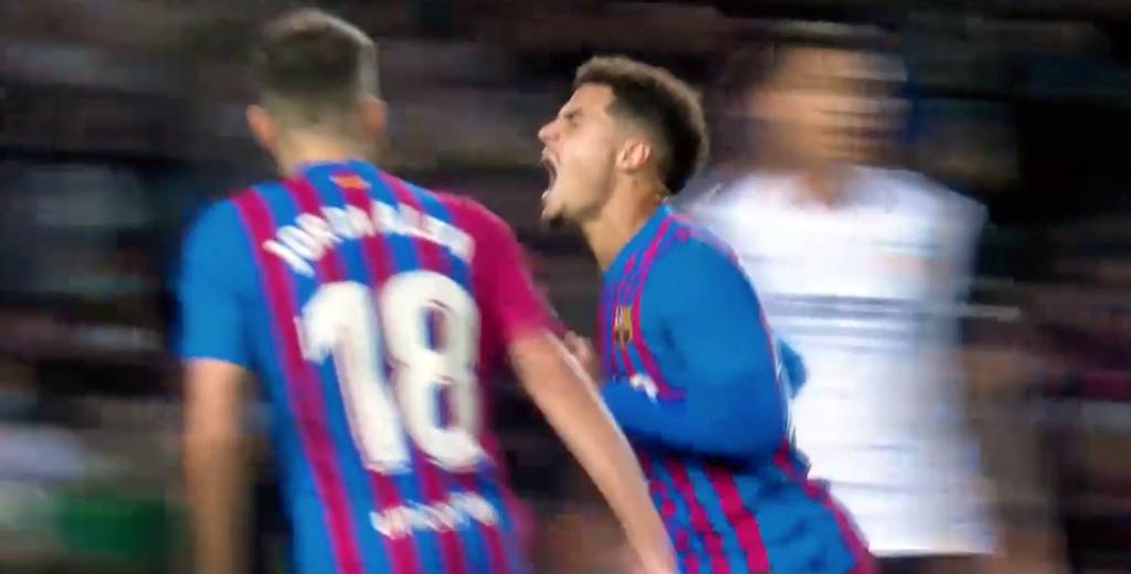 Coutinho metió un gol después de casi un año y explotó en el festejo