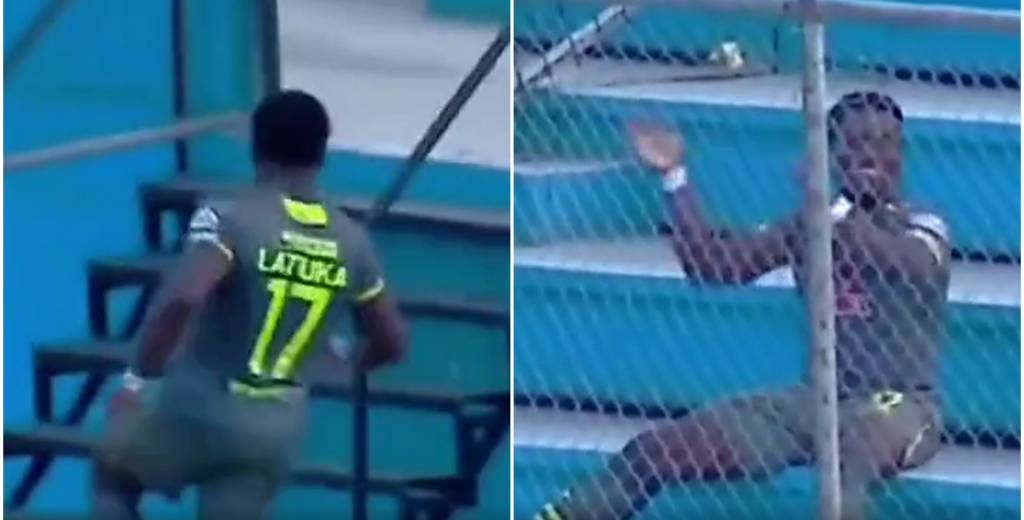 Genial: convirtió un gol y fue directo a la tribuna para aplaudirse