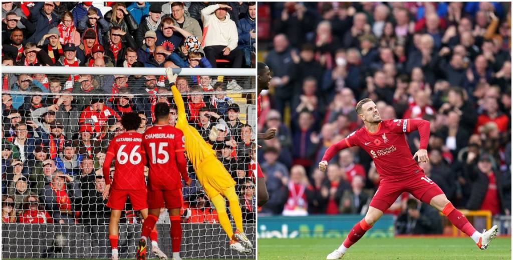 El golazo de Henderson para el 1-0 del Liverpool