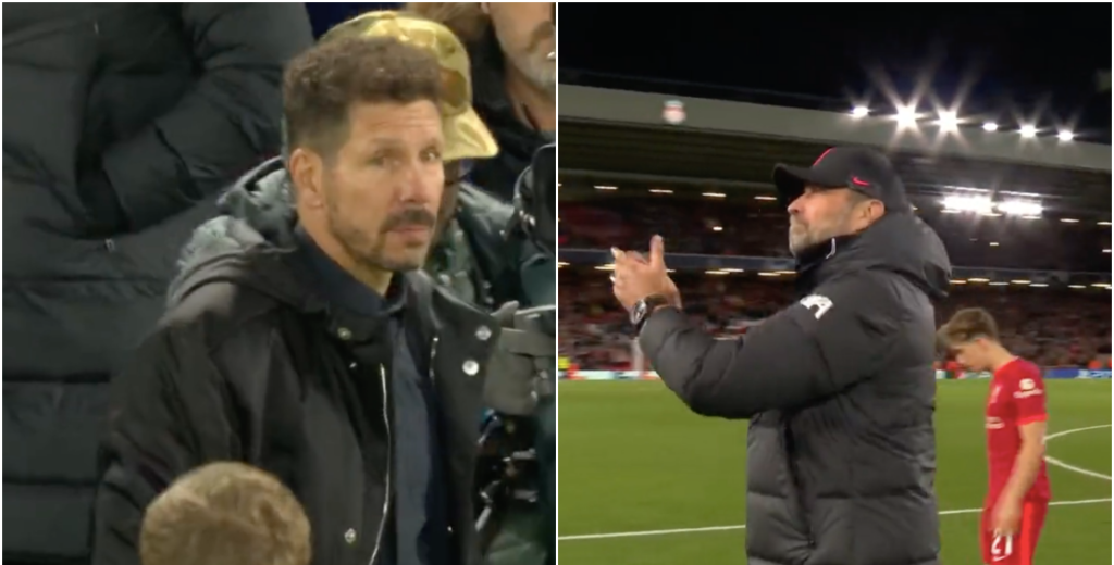 Simeone y Klopp quedaron cara a cara y mostraron que no se soportan