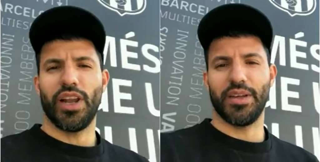 Kun Agüero reapareció y le dejó un mensaje a los hinchas blaugranas