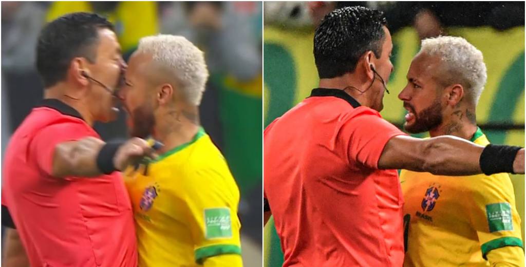 Neymar lamentable: Tobar no le cobró una falta y fue a pechearlo