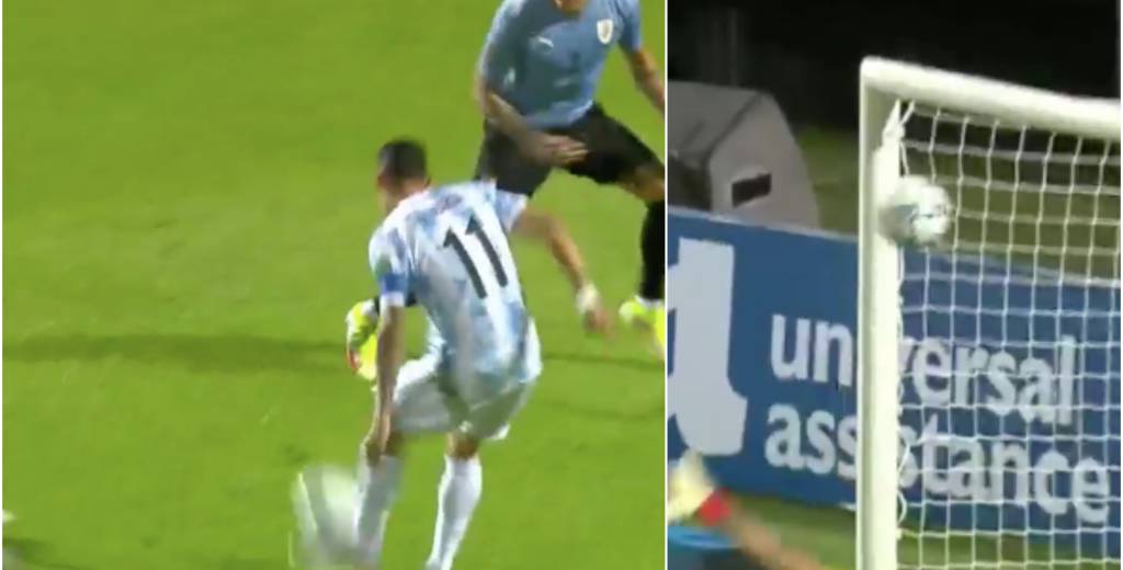 Di María está loco: silenció a todo Uruguay con un golazo al ángulo