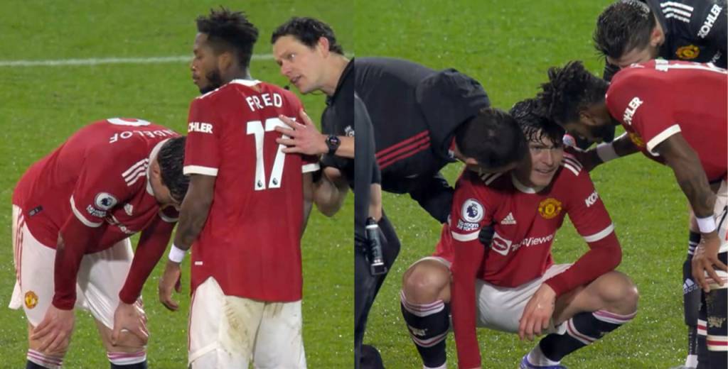 Igual que al Kun Agüero: Lindelöf se agarró el pecho y se fue del partido