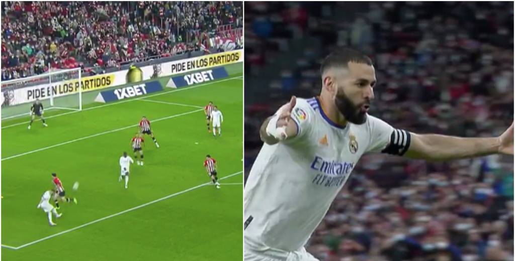 Es el mejor 9 del mundo: el impresionante gol de Karim Benzema