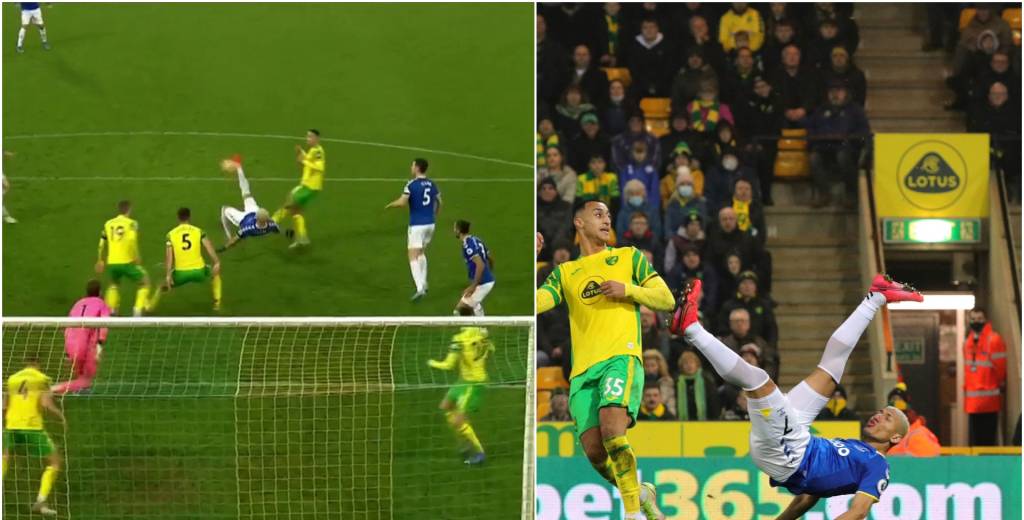 La chilena perfecta existe: el golazo de Richarlison al Norwich