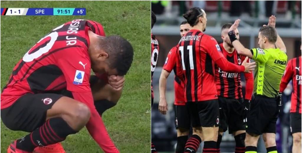 El árbitro le robó el triunfo al Milan y se largó a llorar: Zlatan lo fue a consolar