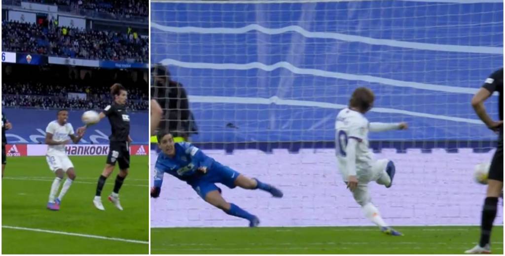 Benzema no pudo, pero Modric sí: golazo de penal