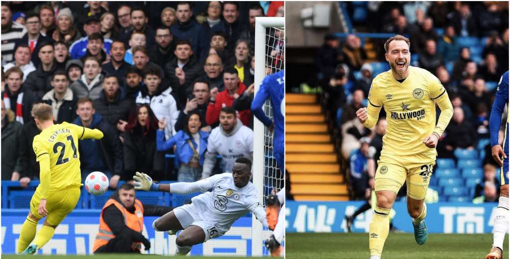 Brentford aplastó al Chelsea por 4-1 y Eriksen convirtió este golazo