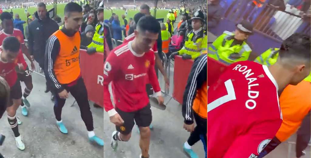 Cristiano le tiró el celular a un hincha y se armó un escándalo