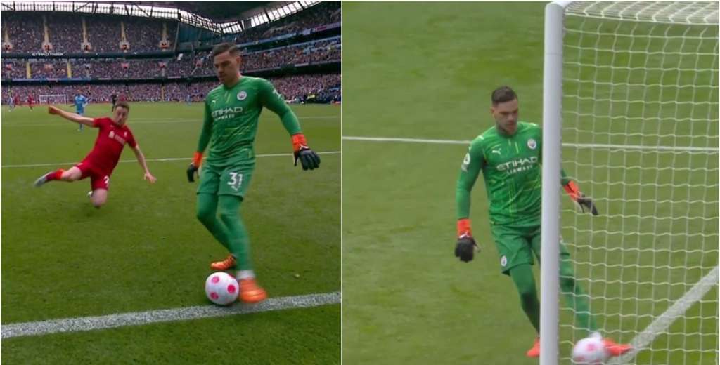 Sangre helada: Ederson estuvo a centímetros de hacerse un gol en contra